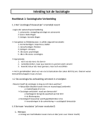 Samenvatting Sociologie