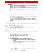 Samenvatting sociale psychologie Hoorcollege 1+2