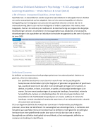 DP: Samenvatting Abnormal Child and Adolescent Psychology (H.10)
