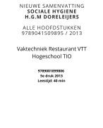 Nieuwe samenvatting (jan 2023) Sociale Hygiene Doreleijers - Hele boek 9789041509895 - met tentamena