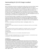 Samenvatting economie vraag en aanbod H1,H2,H3 uit VWO 4