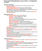 Korte samenvatting Biologie voor jou thema 4 , VWO 3, Voortplanting §1 tm §8
