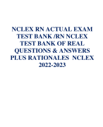 NURS 6521 ADVANCED PHARMACOLOGY FINAL EXAM/NURS 6521N WEEK 11 LATEST 2023-2024 VERSION A(100 QUESTIONS AND CORRECT ANSWERS)AGRADE(WALDEN UNIVERSITY)    • 