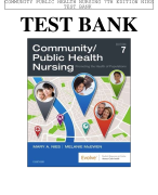 TEST BANK FOR COMMUNITY  PUBLIC HEALTH NURSING 7th EDITION NIES COMPLETE TESTBANK