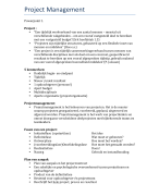 Project management samenvatting