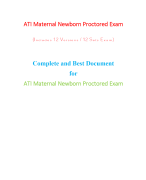 ATI Maternal Newborn Proctored Exam (12 Versions) (Latest-2023)/ Maternal Newborn ATI Proctored Exam / ATI Proctored Maternal Newborn Exam | Complete Document for A.T.I Exam |