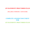 ATI PN Maternity Proctored Exam (3 Versions) (Latest-2023)/ PN ATI Maternity Proctored Exam / ATI PN Proctored Maternity Exam |Complete Document for A.T.I|