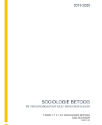 Sociologie Betoog jaar 1 Social Work 2019-2020