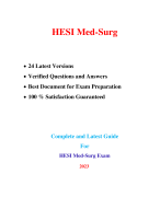 HESI RN Med-Surg Exam (24 Versions, 1500+ Q & A, Latest-2023) / RN HESI Med-Surg Exam / HESI RN Med Surge Exam / RN HESI Med Surge Exam |Real + Practice Exam| 
