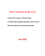HESI PN Community Health Exam (20 Versions, 1000+ Q & A, Latest-2023) / PN HESI Community Health Exam / Community Health HESI PN Exam / Community Health PN HESI Exam |Real + Practice Exam| 