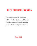 HESI PN Pharmacology Exam (31 Versions, 2100+ Q & A, Latest-2023) / PN HESI Pharmacology Exam / Pharmacology HESI PN Exam / Pharmacology PN HESI Exam |Real + Practice Exam| 