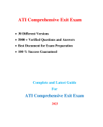 ATI RN Comprehensive Exit Exam (30 Latest Versions, 2023) / RN ATI Comprehensive Exit Exam / ATI RN Proctored Comprehensive Exit Exam / RN Comprehensive Exit ATI Exam |Real + Practice Exam, Verified Q & A|