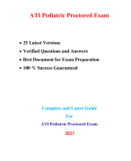 ATI Pediatric Proctored Exam (25 Latest Versions, 2023) / Pediatric ATI Proctored Exam / ATI Proctored Pediatric Exam | Real + Practice Exam, Bundle Includes Both RN and PN Version |