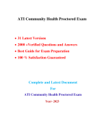 ATI PN Community Health Proctored Exam (31 Latest Versions, 2023) / PN ATI Community Health Proctored Exam / ATI PN Proctored Community Health Exam |Real + Practice Exam, Verified Q & A|