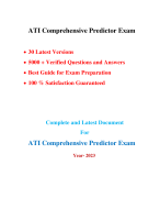 ATI PN Comprehensive Predictor Exam (30 Latest Versions, 2023 PN ATI Comprehensive Predictor Exam/ ATI PN Proctored Comprehensive Predictor Exam / |Real + Practice Exam, Verified Q & A|