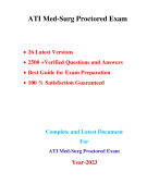 ATI PN Med-Surg Proctored Exam (26 Latest Versions, 2023) / PN ATI Med-Surg Proctored Exam / ATI PN Med Surg Proctored Exam / PN ATI Med Surg Proctored Exam |Real + Practice Exam, Verified Q & A|