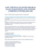 AAPC CPB FINAL EXAM 2023-2024 REAL EXAM 170 QUESTIONS AND ANSWERS (VERIFIED ANSWERS)|ARGADE   