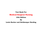    Test Bank For Medical-Surgical Nursing 10th Edition By Lewis Bucher and Heitkemper Harding