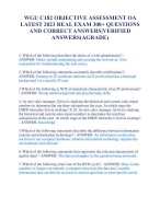 WGU C182 OBJECTIVE ASSESSMENT OA LATEST 2023 REAL EXAM 300+ QUESTIONS AND CORRECT ANSWERS|VERIFIED ANSWERS(AGRADE)