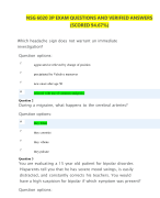 NSG 6020 3P Exam Questions and verified Answers ( Already Scored 94.67%)- South University