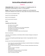 Samenvatting pedagogiek leerjaar 1 periode 4
