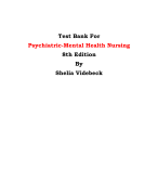   Test Bank For Psychiatric-Mental Health Nursing  8th Edition By Shelia Videbeck