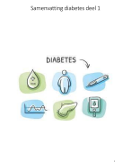 Samenvatting diabetes deel 1