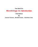 Test Bank For Microbiology: An Introduction  13th Edition By Gerard Tortora , Berdell Funke , Christine Case