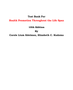 Test Bank For Health Promotion Throughout the Life Span   10th Edition By Carole Lium Edelman, Elizabeth C. Kudzma