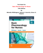 Test Bank For Basic Pharmacology for Nurses  19th Edition By Michelle Willihnganz, Samuel L Gurevitz, Bruce D. Clayton |All Chapters, Complete Q & A, Latest|