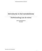 Introductie in het metabolisme