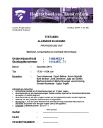 Algemene Economie Micro tentamen incl antwoorden HVA