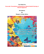Test Bank For Varcarolis' Foundations of Psychiatric Mental Health Nursing: A Clinical Approach  9th Edition By Margaret Jordan Halter |All Chapters, Complete Q & A, Latest|