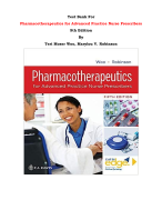 Test Bank For Pharmacotherapeutics for Advanced Practice Nurse Prescribers  5th Edition By Teri Moser Woo, Marylou V. Robinson |All Chapters, Complete Q & A, Latest|