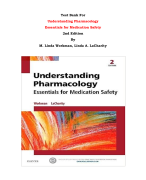 Test Bank For Understanding Pharmacology Essentials for Medication Safety 2nd Edition By M. Linda Workman, Linda A. LaCharity |All Chapters, Complete Q & A, Latest|