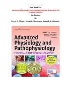 Test Bank For Advanced Physiology and Pathophysiology Essentials for Clinical Practice 1st Edition By Nancy C. Tkacs , Linda L. Herrmann, Randall L. Johnson |All Chapters, Complete Q & A, Latest|