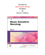Test Bank For Basic Geriatric Nursing  7th Edition By Patricia A. Williams |All Chapters, Complete Q & A, Latest|