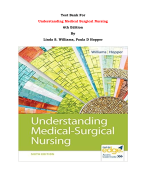 Test Bank For Understanding Medical Surgical Nursing  6th Edition By Linda S. Williams, Paula D Hopper |All Chapters, Complete Q & A, Latest|