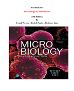 Test Bank For Microbiology: An Introduction  13th Edition By Gerard Tortora , Berdell Funke , Christine Case |All Chapters, Complete Q & A, Latest|