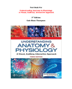 Test Bank For  Understanding Anatomy & Physiology : A Visual, Auditory, Interactive Approach  3rd Edition Gale Sloan Thompson |All Chapters, Complete Q & A, Latest|