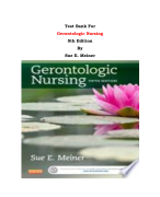 Test Bank For Gerontologic Nursing  5th Edition By Sue E. Meiner |All Chapters, Complete Q & A, Latest|