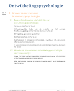 samenvatting ontwikkelingspsychologie