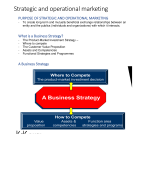 Samenvatting Strategic and operational Marketing