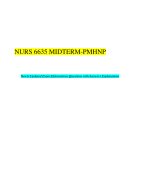 Midterm NRNP6665 Midterm Seraphim NRNP 6665 100 questions answered and graded latest with all answers 100% verified and highlighted 
