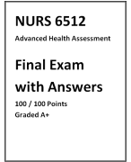NURS 6512 Final Exam Week 11 (100 out of 100 points) - Graded A+