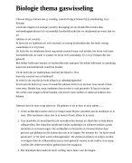 Samenvatting biologie thema gaswisseling
