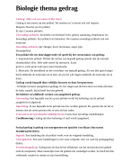 Samenvatting biologie thema gedrag