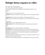 Samenvatting biologie thema organen en cellen