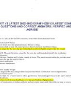 PN HESI EXIT V3 LATEST 2022-2023 EXAM/ HESI V3 LATEST EXAM 160 REAL EXAM QUESTIONS AND CORRECT ANSWERS | VERIFIED ANSWERS AGRADE     