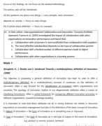 Article summary of Innovation Management in Multinationals(IMM)
